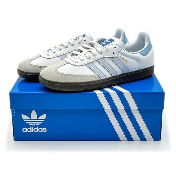 adidas gazelle silver green womens Samba OG 'White Halo Blue' Sneakers
